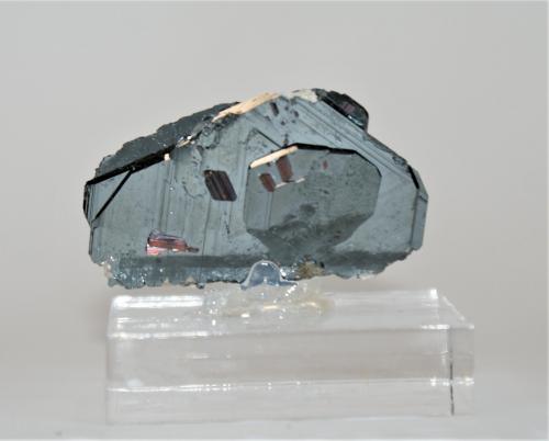 Hematite and Rutile<br />Cavradi, Valle Curnera, Tujetsch (Tavetsch), Valle Vorderrhein, Grisones (Grischun; Graubünden), Suiza<br />40mm X 25mm x5mm<br /> (Author: Philippe Durand)