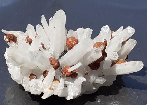 Quartz (variety Milky Quartz), Siderite, Sphalerite<br />Mina Stan Trg (Stari Trg), Complejo Trepča, Valle Trepča, Kosovska Mitrovica, Distrito Kosovska Mitrovica, Kosovo<br />5 x 3,5 cm<br /> (Author: Volkmar Stingl)