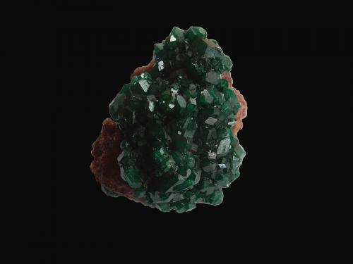 Dioptase<br />República del Congo<br />60 mm x 50 mm x 30 mm<br /> (Author: Dany Mabillard)