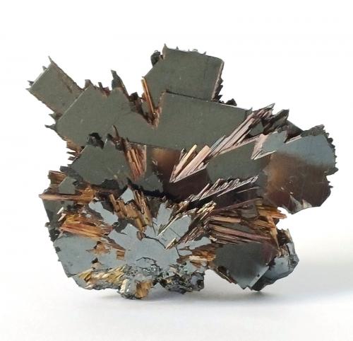 Hematite and Rutile<br />Novo Horizonte, Bahia, Región Nordeste, Brasil<br />60mm x 45mm x 30mm<br /> (Author: Philippe Durand)