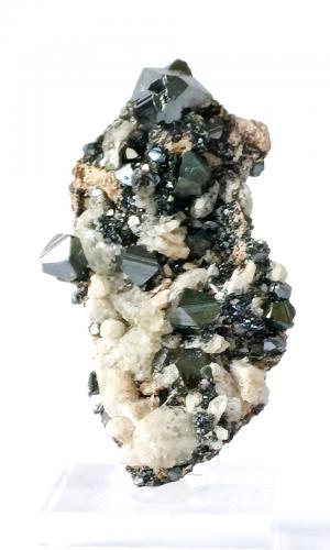 Hematite and Calcite<br />Zona minera N'Chwaning, Kuruman, Kalahari manganese field (KMF), Provincia Septentrional del Cabo, Sudáfrica<br />60mm x 40mm x 20mm<br /> (Author: Philippe Durand)