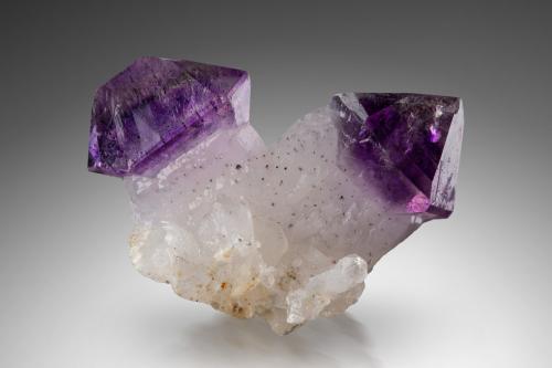 Quartz (variety amethyst)<br />Andilamena, Distrito Andilamena, Provincia Toamasina (Tamatave), Región Alaotra-Mangoro, Madagascar<br />5 x 3 x 4 cm / main crystal: 4.5 cm<br /> (Author: MIM Museum)