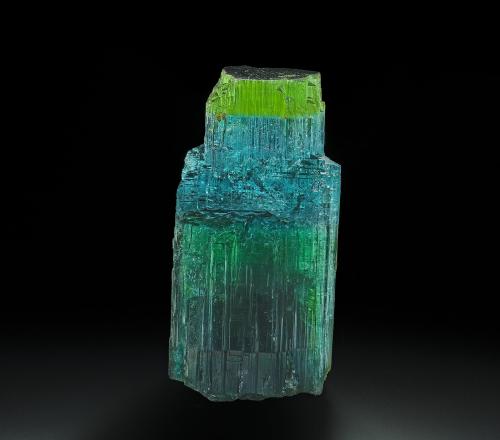 Elbaite<br />Araçuaí, Jequitinhonha, Minas Gerais, Brasil<br />7.5 x 3.9 cm<br /> (Author: am mizunaka)