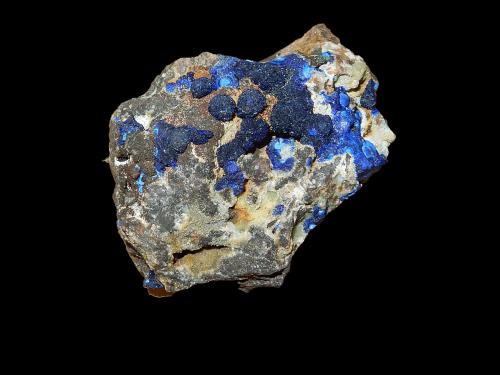 Azurite<br />República Democrática del Congo (Zaire)<br />60 mm x 50 mm x 40 mm<br /> (Author: Dany Mabillard)