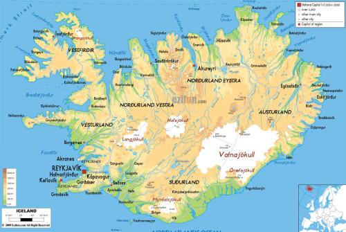 Mapa de Islandia
Tomado de: https://www.mapas-del-mundo.net/ (Autor: Antonio P. López)