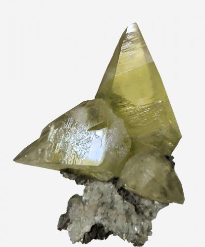 Calcite<br />Shimen County, Prefectura Changde, Hunan, China<br />126 mm x 99 mm. Largest crystal: 79 mm.<br /> (Author: Carles Millan)