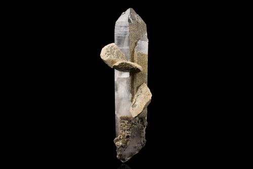 Quartz with Siderite and Arsenopyrite inclusions<br />Minas da Panasqueira, Aldeia de São Francisco de Assis, Covilhã, Castelo Branco, Cova da Beira, Centro, Portugal<br />20 x 9 x 18.5 cm<br /> (Author: MIM Museum)