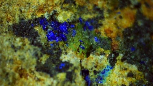 Azurite, Zincolivenite, Romanechite<br />Galería Stocker, distrito minero Silberberg, Reith im Alpbachtal, Distrito Kufstein, Valle Inn, Tirol Norte, Tirol, Austria<br />5,5 x 3,5 cm<br /> (Author: Volkmar Stingl)