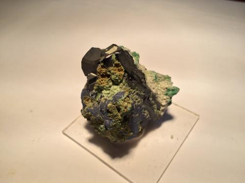 Azurite<br />Mina Tsumeb, Tsumeb, Región Otjikoto, Namibia<br />50 X 40 X 40 mm<br /> (Author: Robert Seitz)