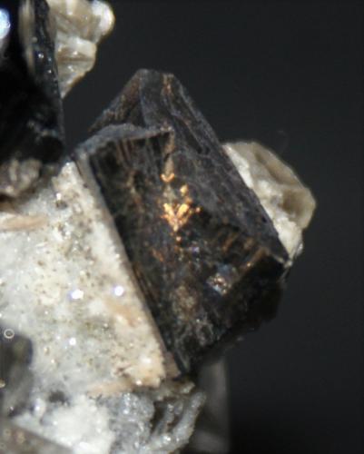 Cassiterite<br />Depósito Amo, Ximeng, Prefectura Pu'er, Provincia Yunnan, China<br />70mm x 40mm x 40mm<br /> (Author: Philippe Durand)