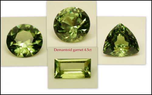 Andradite variety demantoid (Garnet Group)<br />Región Erongo, Namibia<br />4.5 ct<br /> (Author: Pierre Joubert)