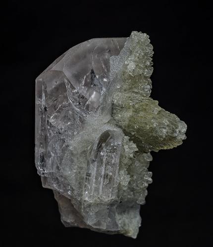 Danburite, Calcite<br />Charcas, Municipio Charcas, San Luis Potosí, México<br />8.0 x 4.5 cm<br /> (Author: am mizunaka)