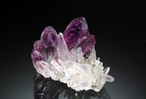 Quartz variety amethyst<br />Depósito Mogilata, Mina Septiembre (Mina 9 Septiembre), Zona minera Madan, Montes Rhodope, Smolyan Oblast, Bulgaria<br />2.2 x 3.0 cm<br /> (Author: crosstimber)