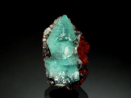 Cuprian Adamite<br />Mina Ojuela, Mapimí, Municipio Mapimí, Durango, México<br />1.5 x 2.6 cm<br /> (Author: crosstimber)