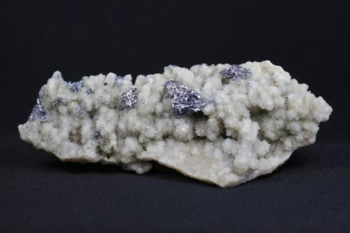 Molibdenita, Cuarzo<br />México<br />14 x 6.3 x 3.5 centimetros<br /> (Autor: Ricardo Melendez)