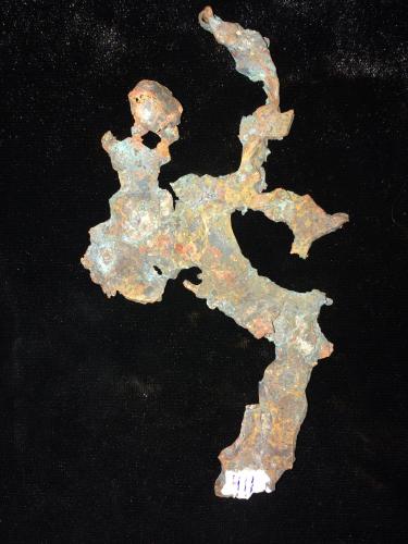 Copper<br />Distrito Lake Superior Copper, Condado Keweenaw, Michigan, USA<br />125 mm x 70 mm x 5 mm<br /> (Author: Robert Seitz)