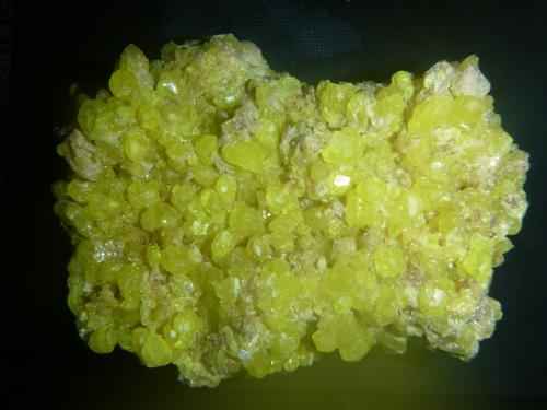 Sulphur<br />Mina El Desierto, San Pablo de Napa, Provincia Daniel Campos, Departamento Potosí, Bolivia<br />94 mm x 65 mm x 48 mm<br /> (Author: franjungle)