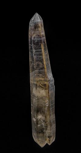 Quartz (variety smoky quartz)<br />Silent Grove, Condado Clive, Nueva Gales del Sur, Australia<br />10.9 x 1.8 cm<br /> (Author: am mizunaka)