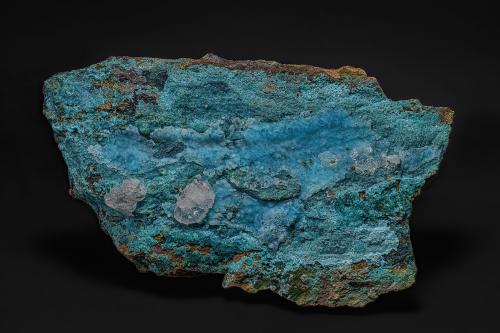 Quartz, Chrysocolla, Malachite<br />Mina Hidden Hills (Mina Hidden Hill), Colina Hidden, Montes Providence, Distrito Arrowhead, Condado San Bernardino, California, USA<br />10.4 x 6.1 cm<br /> (Author: am mizunaka)