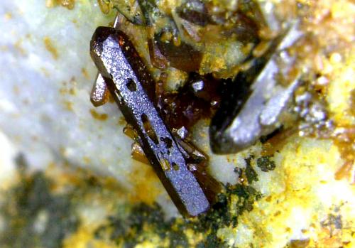 Vanadinita<br />Mina Barranco de los Lobos, La Peza, Comarca Guadix, Granada, Andalucía, España<br />Cristal de 4 mm.<br /> (Autor: Antonio P. López)