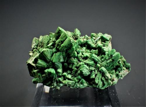 Torbernite<br />Mina Margabal, Entraygues-sur-Truyère, Lot et Truyère, Rodez, Aveyron, Occitanie, Francia<br />41 mm x 25 mm x 25 mm<br /> (Author: Don Lum)