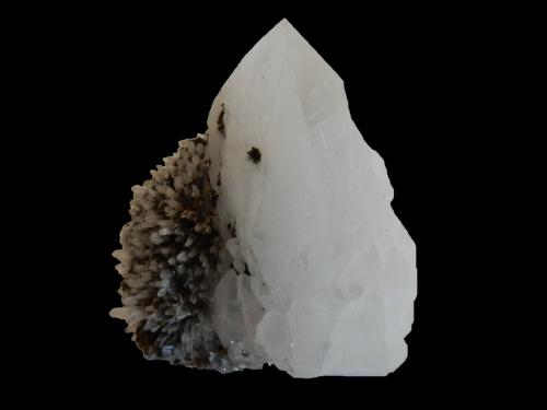 Quartz, Sphalerite and Chalcopyrite<br />Mina Krushev dol, Zona minera Madan, Montes Rhodope, Smolyan Oblast, Bulgaria<br />50x50x30 mm<br /> (Author: Dany Mabillard)