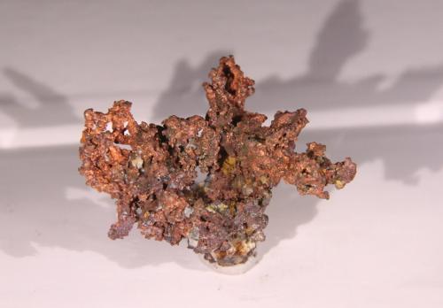 Copper with Calcite<br />Mina La Farola, Cerro Pintado, Distrito Las Pintadas, Tierra Amarilla, Provincia Copiapó, Región Atacama, Chile<br />58mm x 42mm x 40mm<br /> (Author: Firmo Espinar)