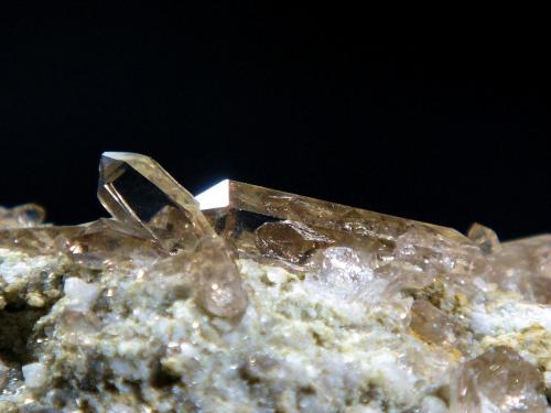 Cuarzo (variedad ahumado)<br />Göscheneralp, Valle Göschenen, Göschenen, Valle Reuss, Uri, Suiza<br />Campo de visión 4 cm.<br /> (Autor: Antonio P. López)