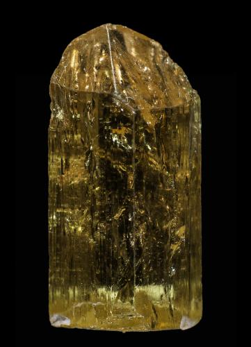 Topaz<br />Ouro Preto, Minas Gerais, Brasil<br />8 x 8 x 16 mm<br /> (Author: Rob Schnerr)