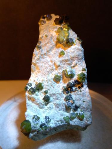 Andradite (variety demantoid), Asbestos<br />Mina Sferlùn asbestos, Vallone del Cengiaccio, Lanzada, Valmalenco, Provincia Sondrio, Lombardía, Italia<br />44 x 52 mm<br /> (Author: Sante Celiberti)