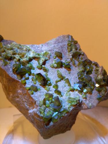 Epidote<br />Lago Falin, Usseglio, Val di Viù / Valle Viù, Valles Lanzo (Valli di Lanzo), Provincia Ciudad metropolitana de Turín, Piamonte (Piemonte), Italia<br />65 x 60 mm<br /> (Author: Sante Celiberti)