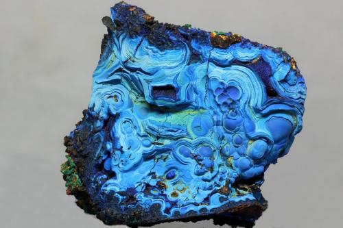 Azurita<br />Mina Morenci, Morenci, Distrito Copper Mountain, Montes Shannon, Condado Greenlee, Arizona, USA<br />60x60 mm<br /> (Autor: Ramon A  Lopez Garcia)