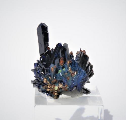 Azurite<br />Zona minera Touissit, Distrito Touissit, Provincia Jerada, Región Oriental, Marruecos<br />40mm x 30mm x 30mm<br /> (Author: Philippe Durand)