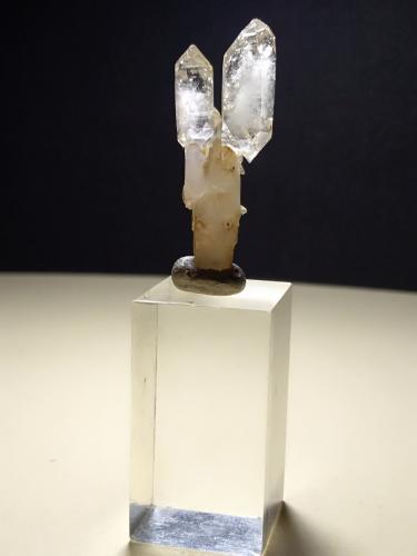 Quartz (variety scepter)<br />Mina Fenice Capanne, Massa Marittima, Provincia Grosseto, Toscana, Italia<br />31 x 12 mm<br /> (Author: Sante Celiberti)