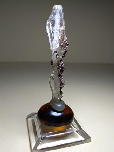 Quartz (variety faden), Siderite<br />Monte Leoni, Sticciano, Roccastrada, Provincia Grosseto, Toscana, Italia<br />51 x 12 mm<br /> (Author: Sante Celiberti)