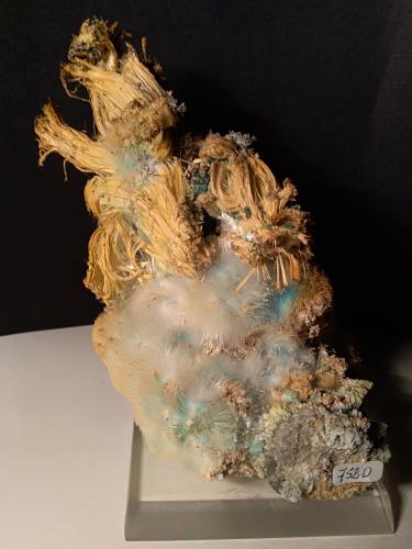 Chalcantite, Pickeringite, Halotrichite<br />Mina Fenice Capanne, Massa Marittima, Provincia Grosseto, Toscana, Italia<br />16,5 x 10 cm<br /> (Author: Sante Celiberti)