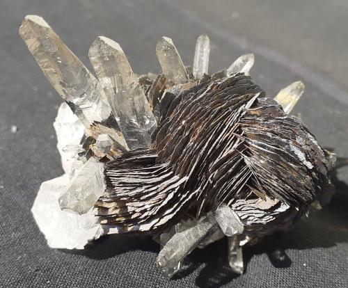 Hematite, Quartz<br />Jinlong, Longchuan, Prefectura Heyuan,  Provincia Guangdong, China<br />5 x 5 cm<br /> (Author: Volkmar Stingl)