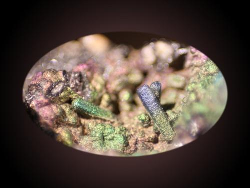 Cerussite, Goethite<br />Corta San Valentín, Sancti Espíritu, Sierra Minera de Cartagena-La Unión, La Unión, Comarca Campo de Cartagena, Región de Murcia (Murcia), España<br />FOV 7 mm<br /> (Author: Firmo Espinar)