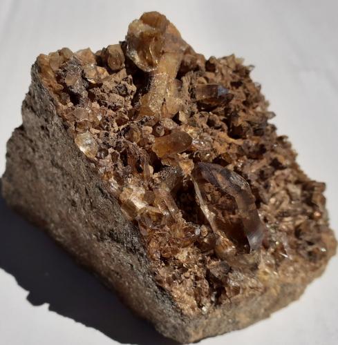 Quartz (variety smoky quartz)<br />Ahornspitze, Mayrhofen, Valle Ziller (Zillertal), Tirol Norte, Tirol, Austria<br />6 x 5 cm<br /> (Author: Volkmar Stingl)