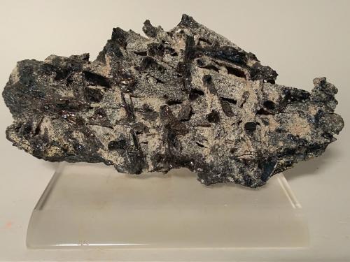 Coquandite on Stibnite<br />Mina Pereta, Pereta, Magliano in Toscana, Provincia Grosseto, Toscana, Italia<br />10,5 x 51,5 cm<br /> (Author: Sante Celiberti)