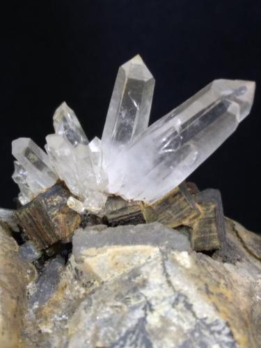 Calcite, Quartz, Pyrite, manganese oxides<br />Isla del Giglio, Provincia Grosseto, Toscana, Italia<br />65 x 41 mm<br /> (Author: Sante Celiberti)