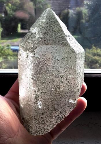 Quartz, Chlorite<br />Schlaten Glacier, Gschlöss Valley, Tauern Valley, East Tyrol, Tyrol/Tirol, Austria<br />Specimen height 13,5 cm<br /> (Author: Tobi)