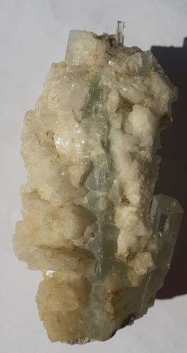 Beryl (variety Aquamarine), Albite<br />Distrito Gilgit, Gilgit-Baltistan (Áreas del Norte), Paquistán<br />5,5 x 3 cm<br /> (Author: Volkmar Stingl)