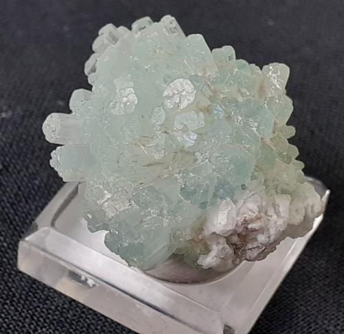 Beryl (variety aquamarine)<br />Dassu, Valle Braldu, Distrito Shigar, Gilgit-Baltistan (Áreas del Norte), Paquistán<br />2 x 2 cm<br /> (Author: Volkmar Stingl)