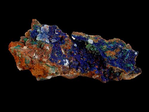 Azurite and Malachite<br />M'Cissi, Comunidad Alnif, Provincia Tinghir, Región Drâa-Tafilalet, Marruecos<br />180 mm x 50 mm x 60 mm<br /> (Author: Dany Mabillard)