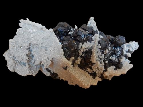 Sphalerite (variety marmatite), Chalcopyrite and Pseudomorph of Calcite<br />Dalnegorsk, Dalnegorsk Urban District, Primorsky Krai, Russia<br />250 mm x 100 mm x 100 mm<br /> (Author: Dany Mabillard)