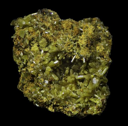 Mimetite<br />Mina Ojuela, Mapimí, Municipio Mapimí, Durango, México<br />20 x 20 x 5 mm<br /> (Author: Rob Schnerr)