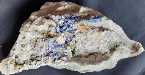 Azurite, Malachite, Dolomite<br />Distrito minero Ringenwechsel, Troi, Distrito Schwaz, Valle Inn, Tirol Norte, Tirol, Austria<br />14 x 7 cm<br /> (Author: Volkmar Stingl)