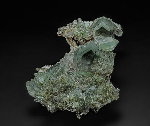 Quartz with Chlorite Inclusions<br />Shingle Springs, Distrito Shingle Springs, Condado El Dorado, California, USA<br />10.2 x 6.8 cm<br /> (Author: am mizunaka)