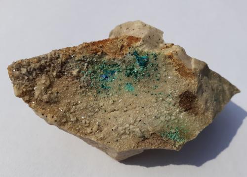 Malachite, Azurite, Theisite, Dolomite, Chrysocolla<br />Distrito minero Ringenwechsel, Troi, Distrito Schwaz, Valle Inn, Tirol Norte, Tirol, Austria<br />8,5 x 4,5 cm<br /> (Author: Volkmar Stingl)